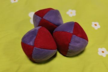 3 כדורי גאגלינג אדום סגול