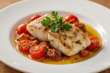 לברק צלוי בעגבניות וירק